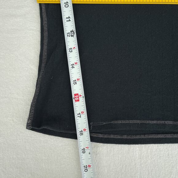 Free People X Intimately FP End Game Pointelle Baby Tee Black Women's Size Large - Picture 13 of 15